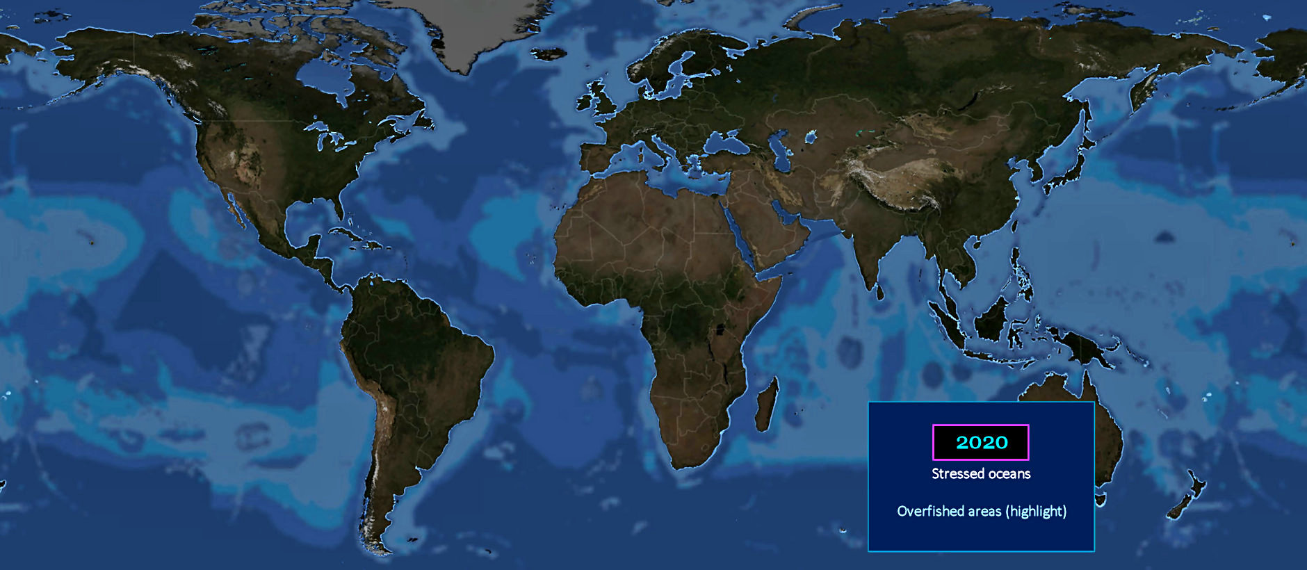 Global overfishing, 2020 map